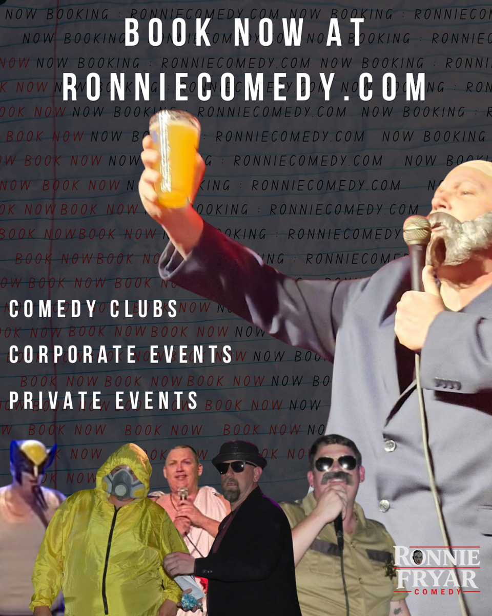 Book now at ronniecomedy.com