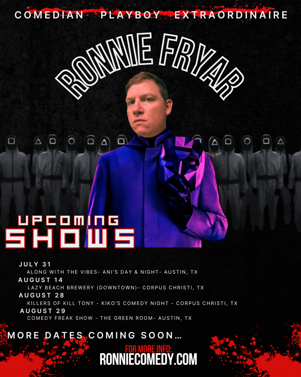 Ronnie Fryar upcoming shows